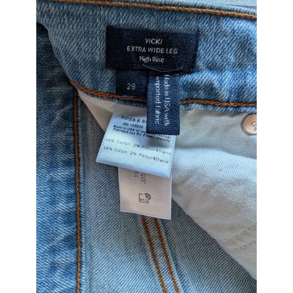 NWT Veronica Beard Vicki Patchwork Wide-Leg Jean Sz 28 Wanderer Undone #9M511 - Picture 10 of 12